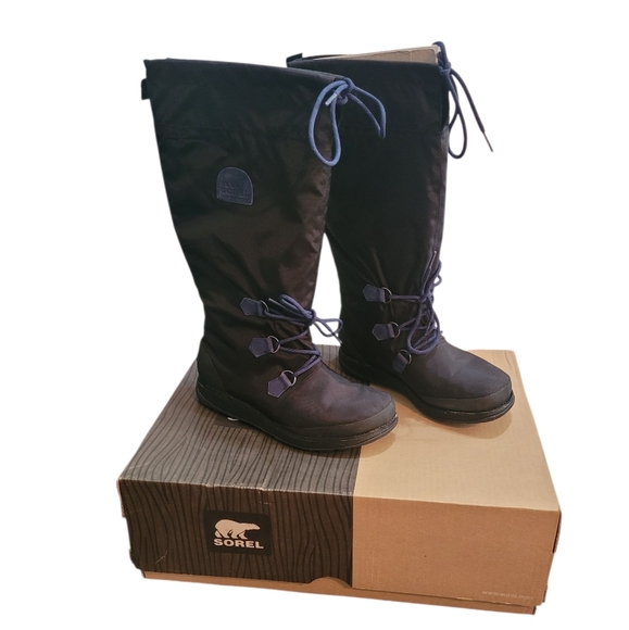 Sorel Waterproof Women's Winter Rain Snow Black Boots NL1708-010 Size US 8 - Picture 1 of 7